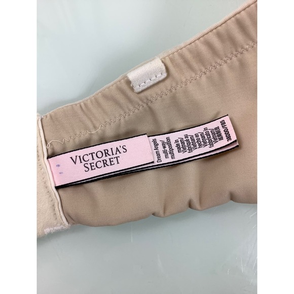 VS Dream Angel Strapless Multi Way Lace Wired Nude bra SZ 38DD or 38E EUC - Picture 4 of 12